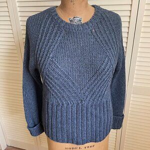 7 For All Mankind Women's Blue Sweater Size XS Italian Yarn